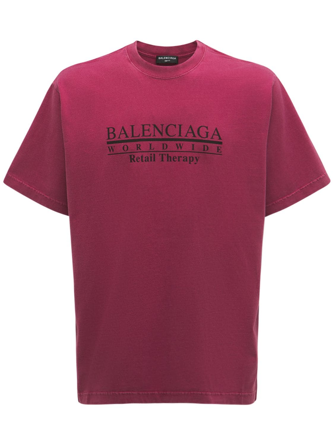 T-shirt En Coton Imprimé - BALENCIAGA - Modalova