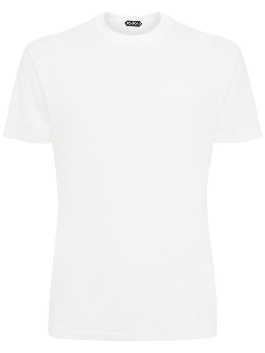 T-shirt En Jersey De Coton Et Lyocell - TOM FORD - Modalova