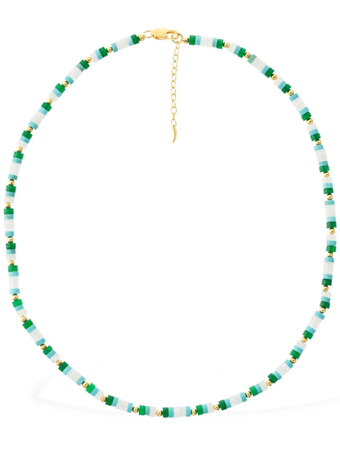 Collier En Perles Serpentine Vertes Et Blanches - MISSOMA - Modalova