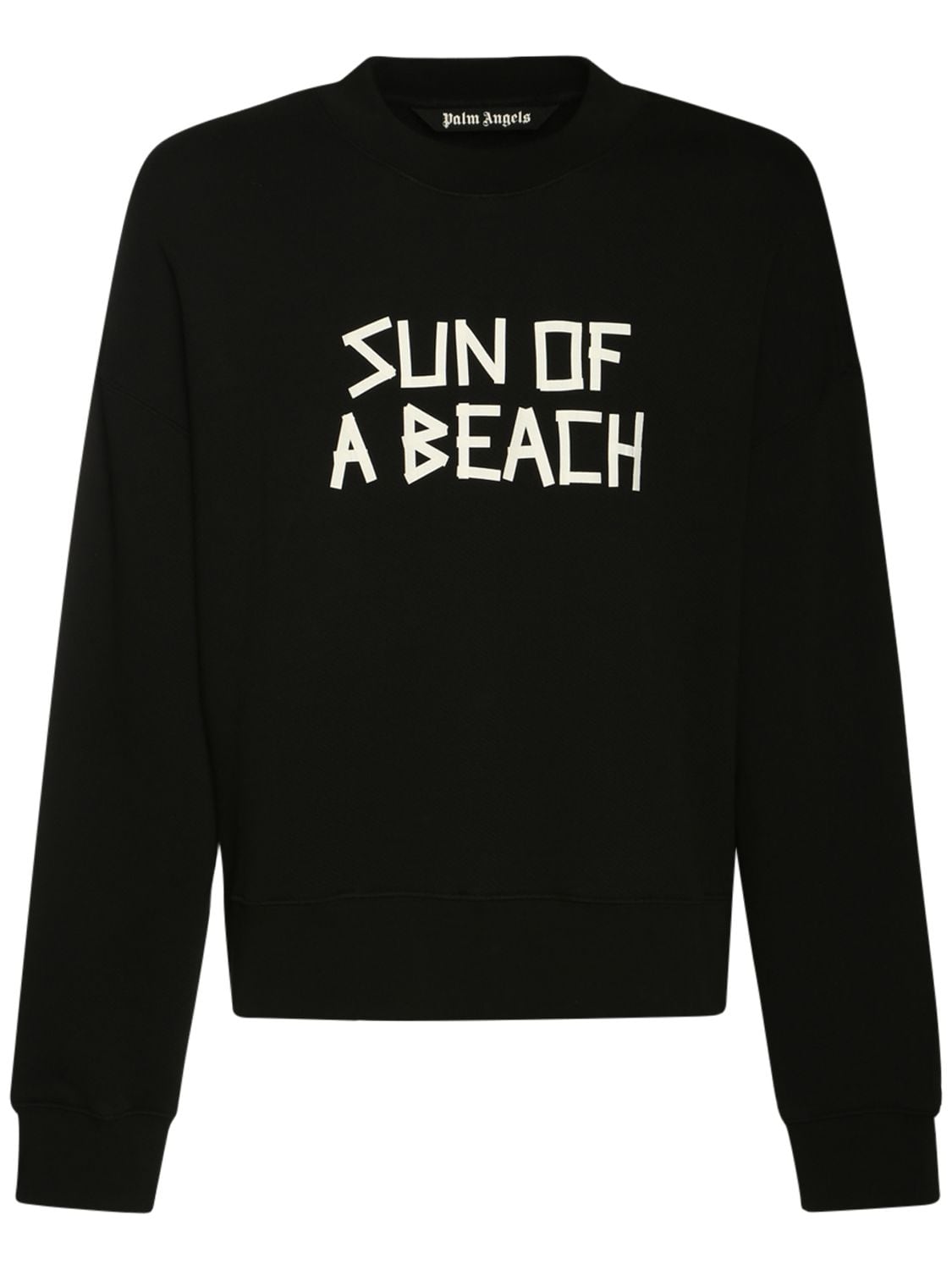 Sweat-shirt En Coton Imprimé Sun Of A Beach - PALM ANGELS - Modalova