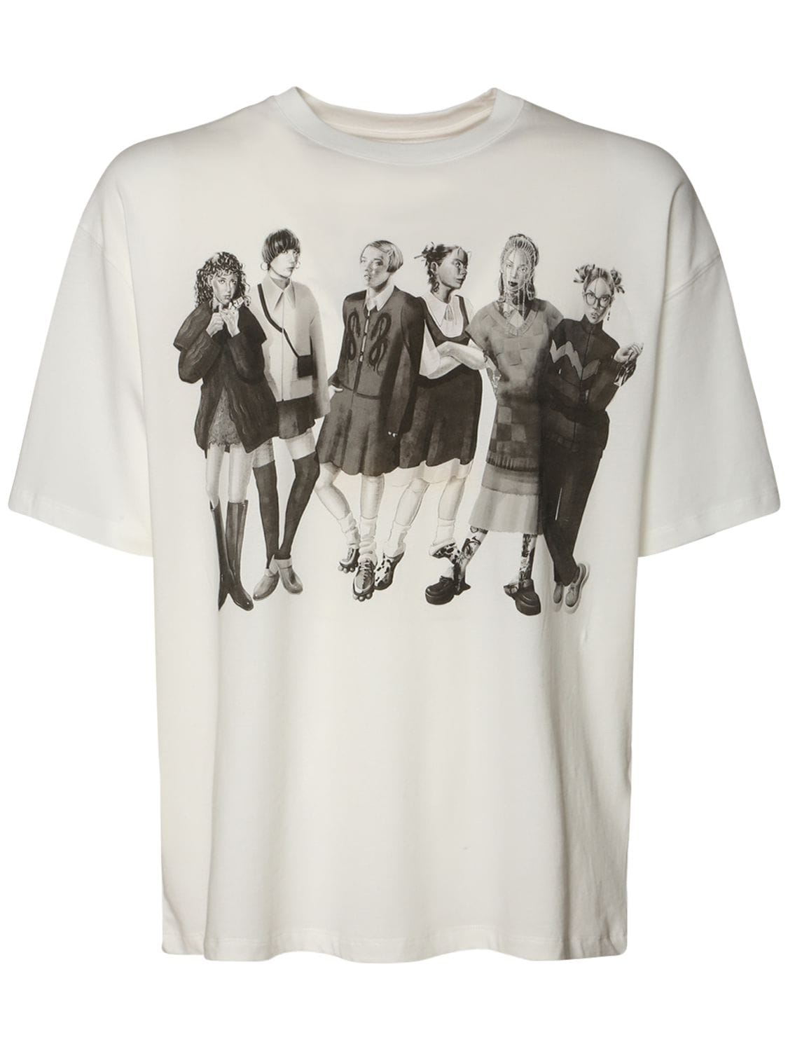 T-shirt En Jersey De Coton Imprimé School Girls - OPENING CEREMONY - Modalova