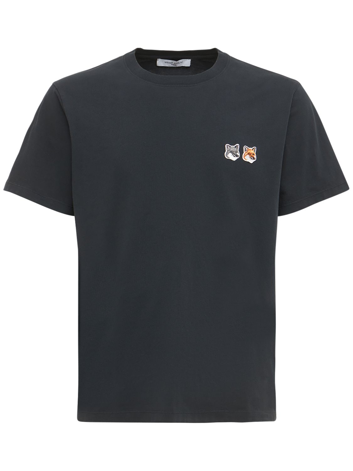 T-shirt En Jersey De Coton Avec Patch Double - MAISON KITSUNÉ - Modalova