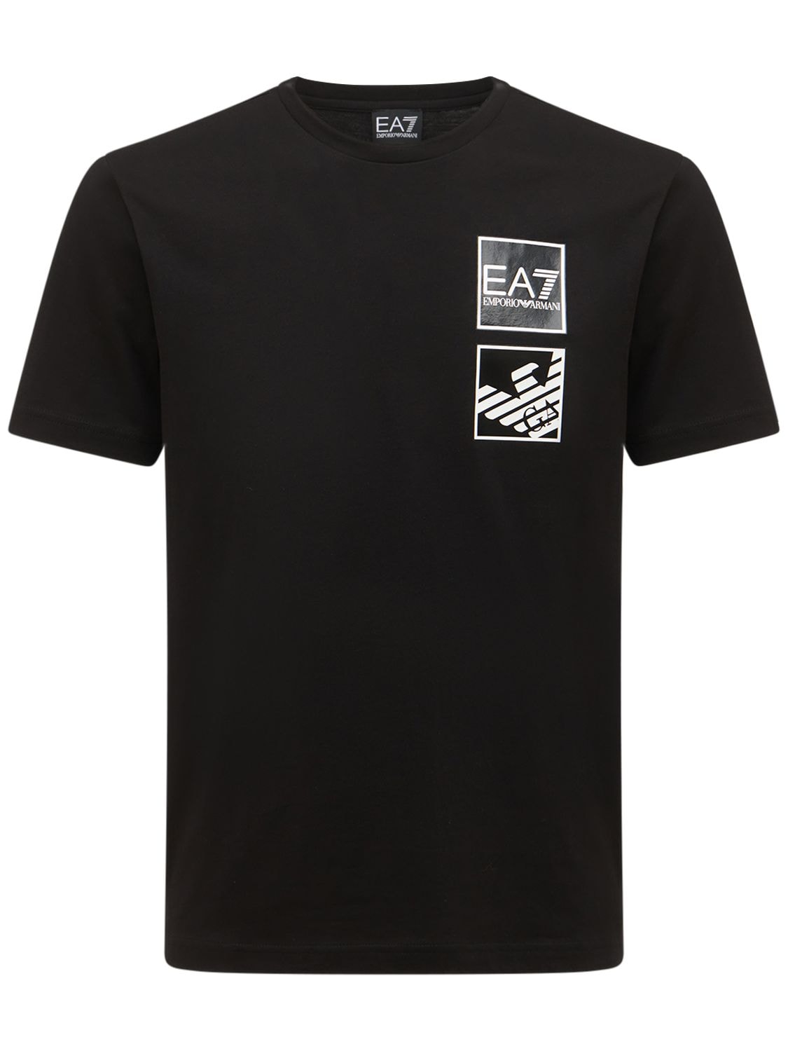 T-shirt En Jersey De Coton Graphic Series - EA7 EMPORIO ARMANI - Modalova