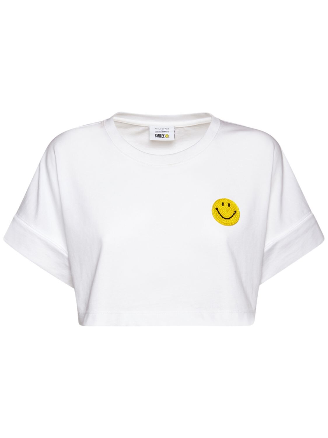 T-shirt Court En Jersey De Coton Smiley Capsule - PHILOSOPHY DI LORENZO SERAFINI - Modalova
