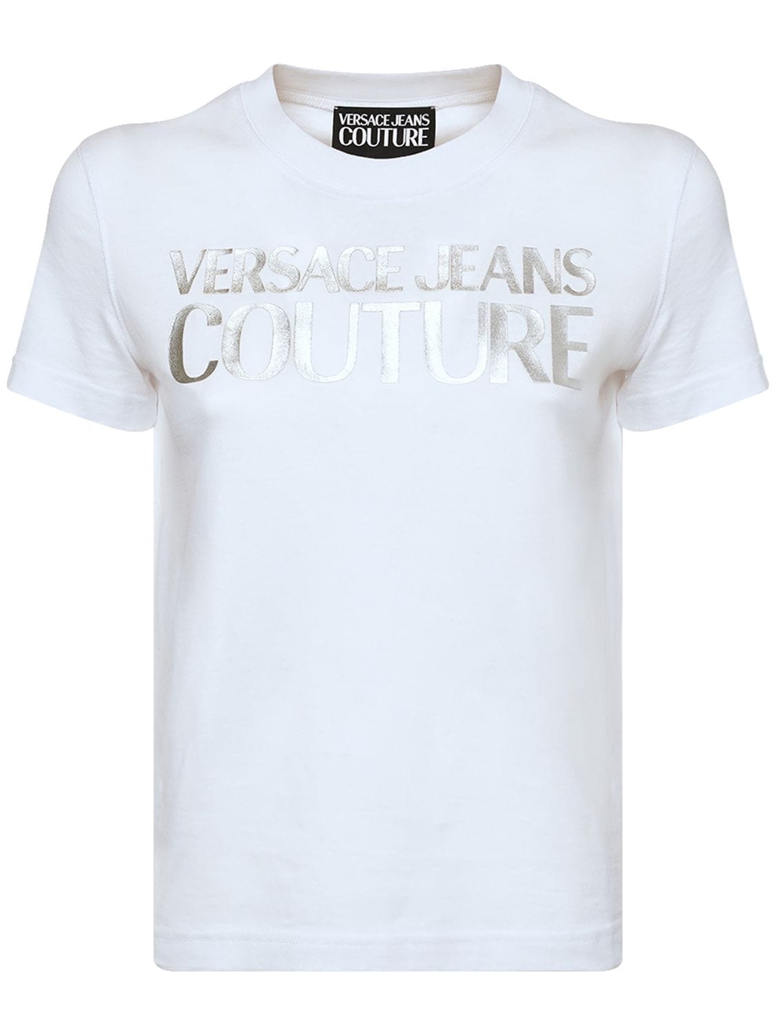 T-shirt En Jersey De Coton À Logo - VERSACE JEANS COUTURE - Modalova
