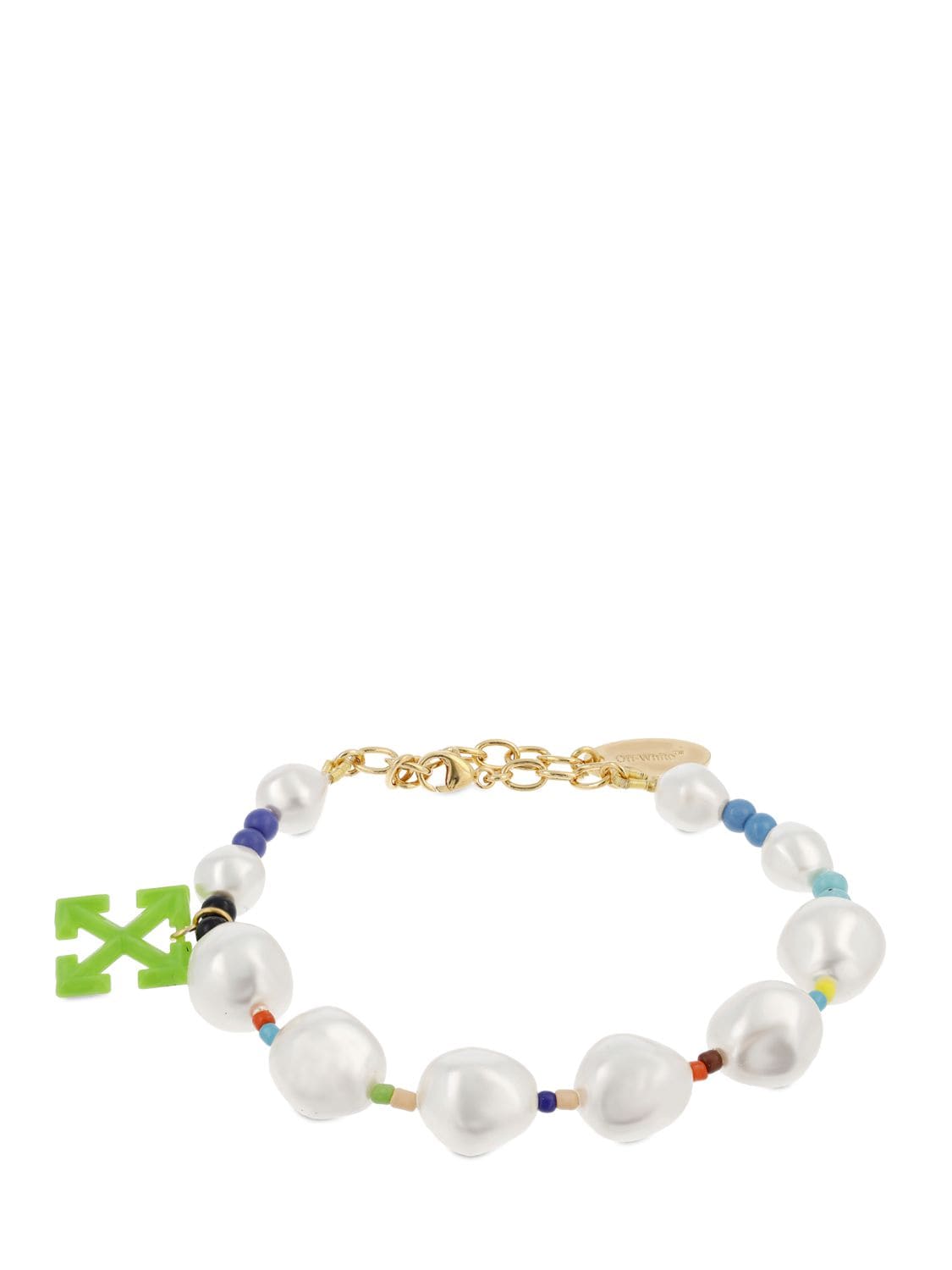 Bracelet En Fausses Perles Et Perles Fun - OFF-WHITE - Modalova