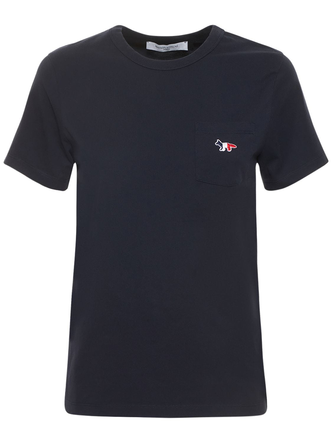 T-shirt En Jersey De Coton À Logo Renard Tricolore - MAISON KITSUNÉ - Modalova