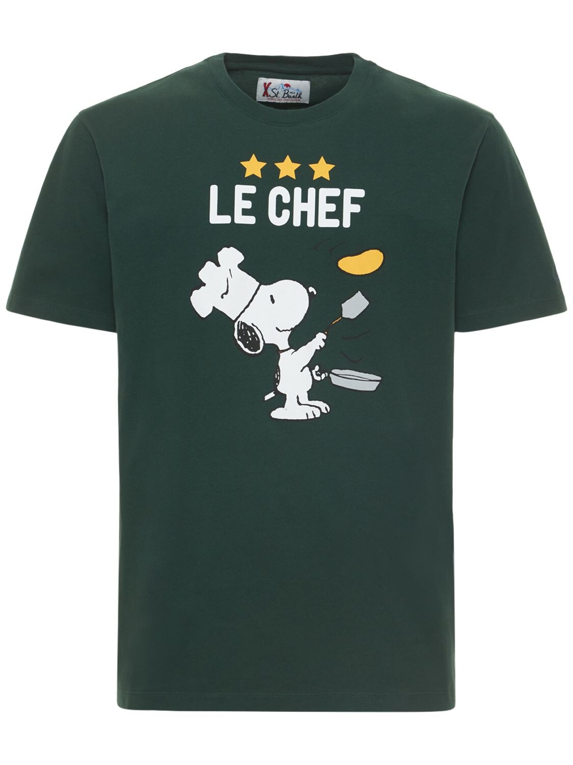 T-shirt En Coton Imprimé Chef Snoopy - MC2 SAINT BARTH - Modalova
