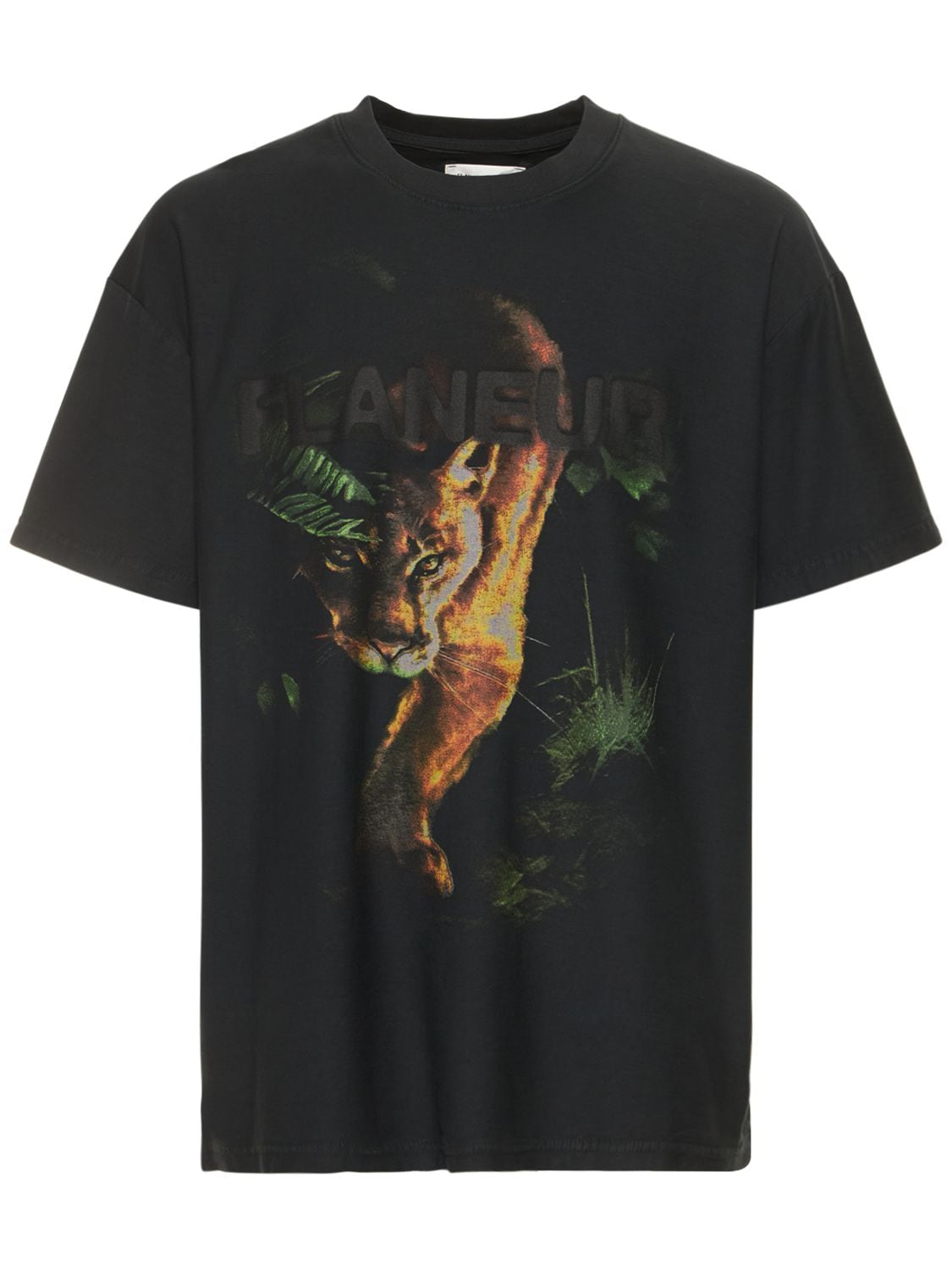 T-shirt En Coton Imprimé Jungle - FLANEUR HOMME - Modalova