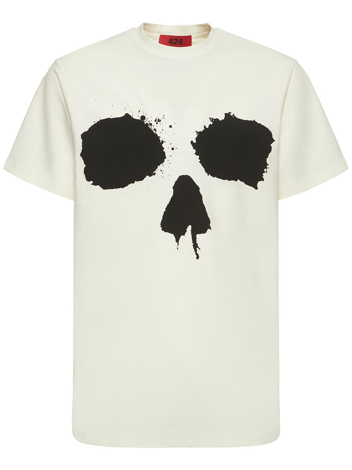T-shirt En Jersey De Coton Imprimé Tête De Mort - 424 - Modalova