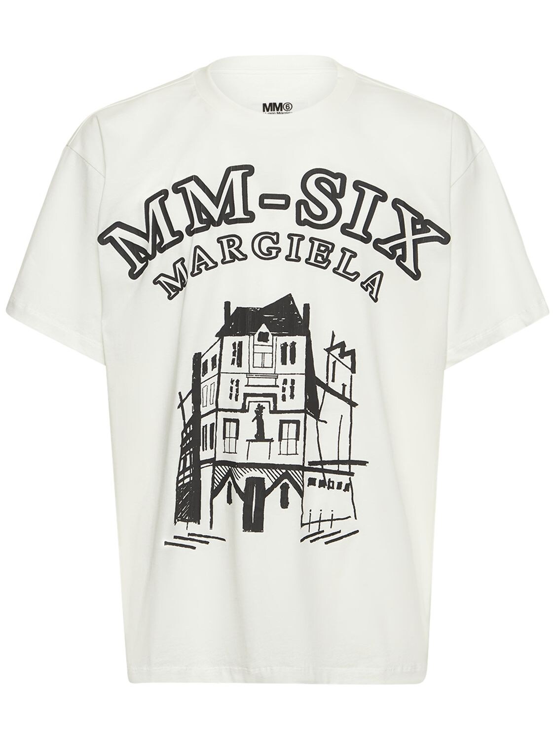 T-shirt En Jersey De Coton À Imprimé Logo - MM6 MAISON MARGIELA - Modalova