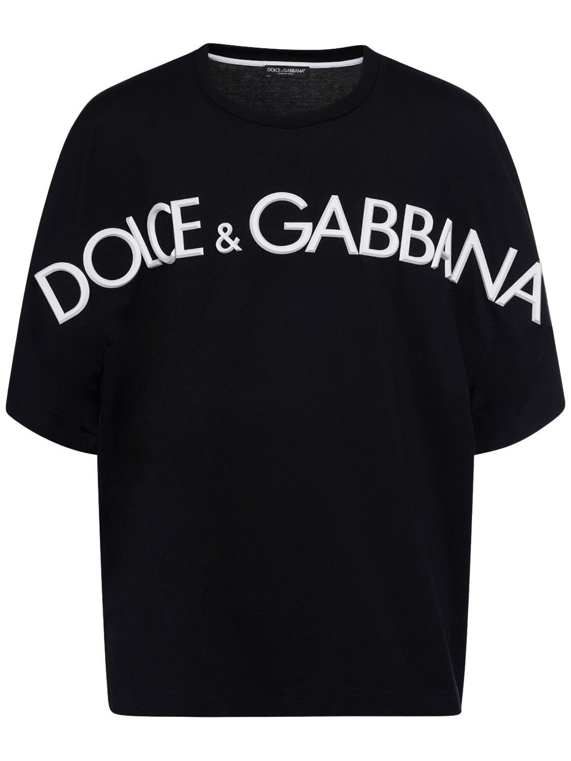 T-shirt En Coton À Logo - DOLCE & GABBANA - Modalova