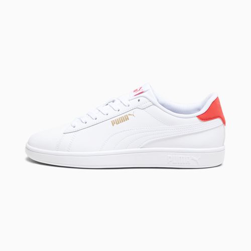Chaussure Sneakers Smash 3.0 L, Blanc/Rouge - PUMA - Modalova