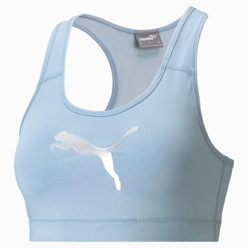 Soutien-gorge de sport moyenne intensité 4Keeps , Bleu/Argent/Logo Chat, Taille L, Vêtements - PUMA - Modalova