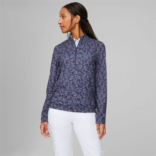 Pull de golf à fermeture zippée 1/4 Floral Cloudspun , Bleu, Taille XL, Vêtements - PUMA - Modalova