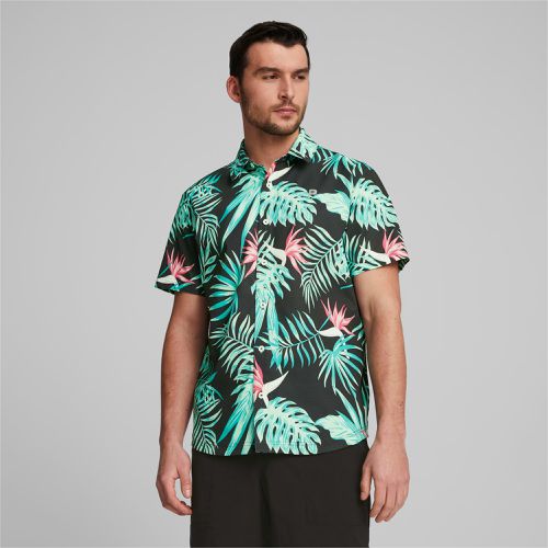 Chemise de golf boutonnée x Palm Tree Crew Paradise Homme, Noir - PUMA - Modalova