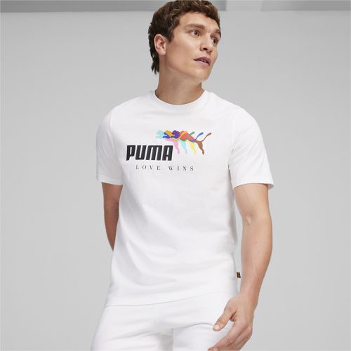 T-Shirt ESS+ LOVE WINS Homme, Blanc - PUMA - Modalova