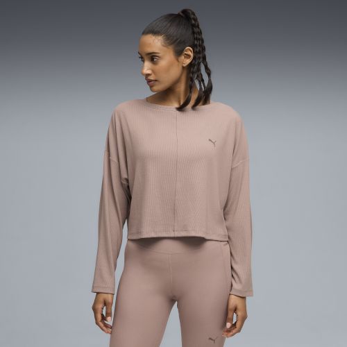 T-shirt côtelé coupe boxy CLOUDSPUN , Vêtements, Beige, 3XL - PUMA - Modalova