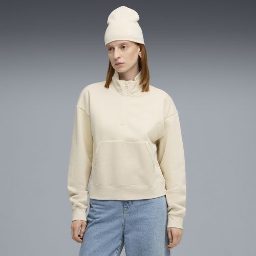 Sweat court à col zippé Class , Vêtements, Blanc, XXS - PUMA - Modalova