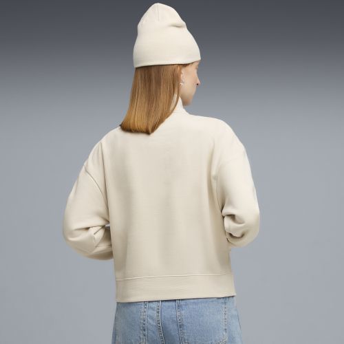Sweat court à col zippé Class , Vêtements, Blanc, XXS - PUMA - Modalova