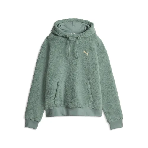 Sweat décontracté en sherpa , Vêtements, Vert, S - PUMA - Modalova