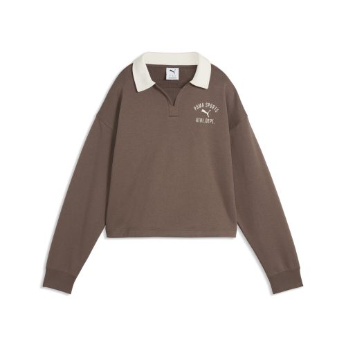 Sweat polo décontracté en molleton Varsity , Vêtements, Marron, XXS - PUMA - Modalova