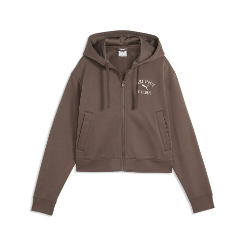 Hoodie zippé Varsity Standard , Vêtements, Marron, XXS - PUMA - Modalova