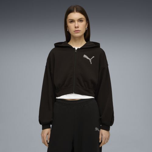 Sweat à capuche zippé et à imprimés Essentials , Vêtements, Noir, XXL - PUMA - Modalova