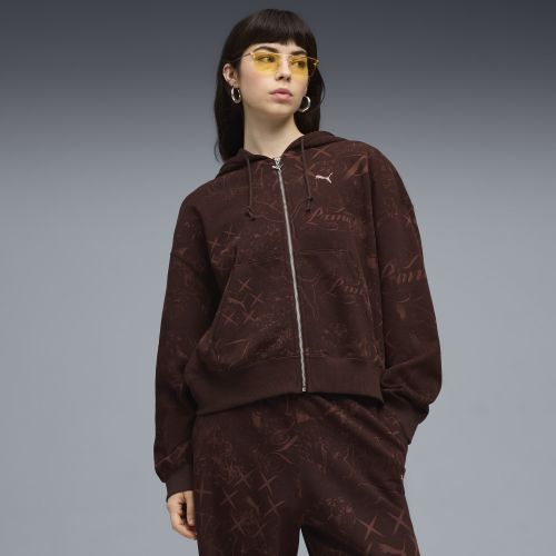 Sweat à capuche zippée et oversize Street Glam , Vêtements, Marron, S - PUMA - Modalova