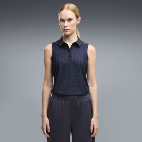 Polo de golf sans manches Plaid Knit , Accessoires, Bleu, XXS - PUMA - Modalova