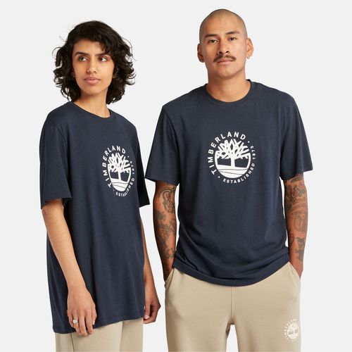 T-shirt Refibra À Logo Graphique Unisexe En Bleu Marine Bleu Marine Unisex, Taille L - Timberland - Modalova