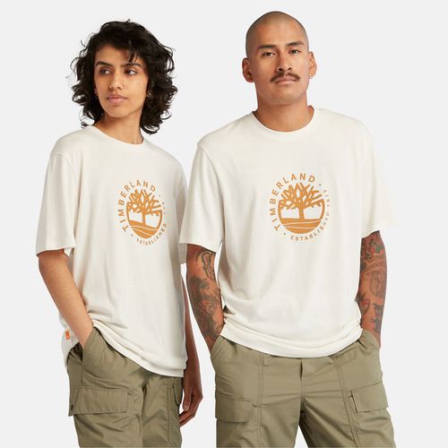 T-shirt Refibra À Logo Graphique Unisexe En Blanc Blanc Unisex, Taille L - Timberland - Modalova