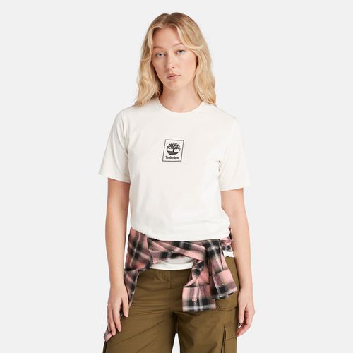 T-shirt À Logo Stack En Blanc Blanc, Taille L - Timberland - Modalova