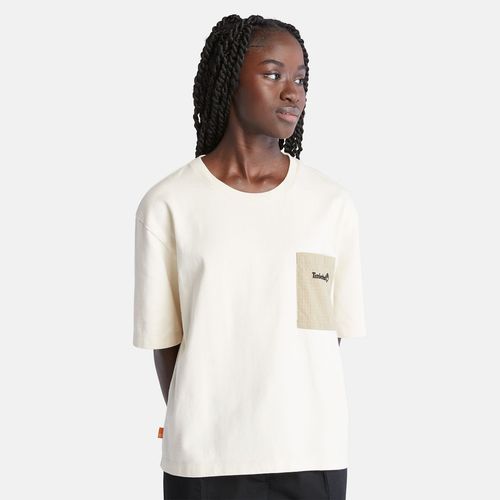 T-shirt En Matières Mixtes Bold Beginnings En Blanc Blanc, Taille XL - Timberland - Modalova