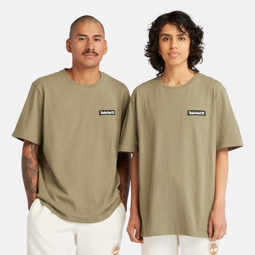 T-shirt Épais À Écusson Tissé En Vert Vert, Taille M - Timberland - Modalova