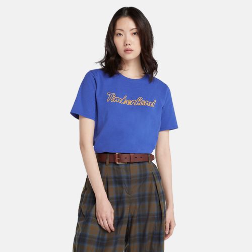 T-shirt À Logo Texturé En Bleu Bleu, Taille L - Timberland - Modalova