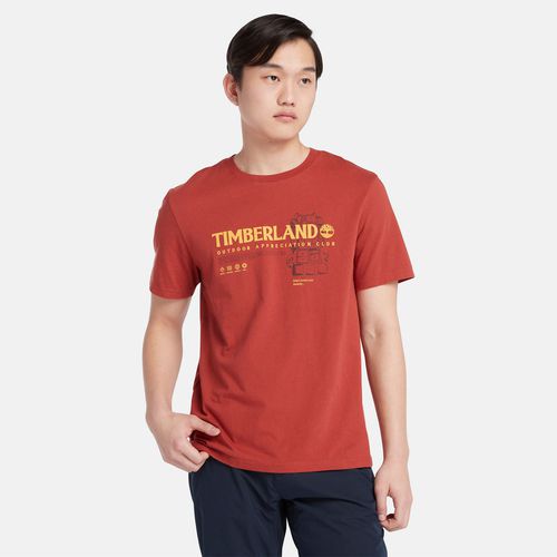T-shirt Graphique Outdoor En Rouge Rouge, Taille L - Timberland - Modalova