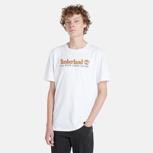 T-shirt Wind, Water, Earth And Sky En Blanc Blanc, Taille L - Timberland - Modalova