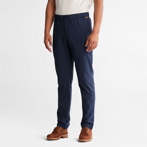 Pantalon De Jogging En Coton Et Lin En Bleu Marine Bleu Marine, Taille 30 x 34 - Timberland - Modalova