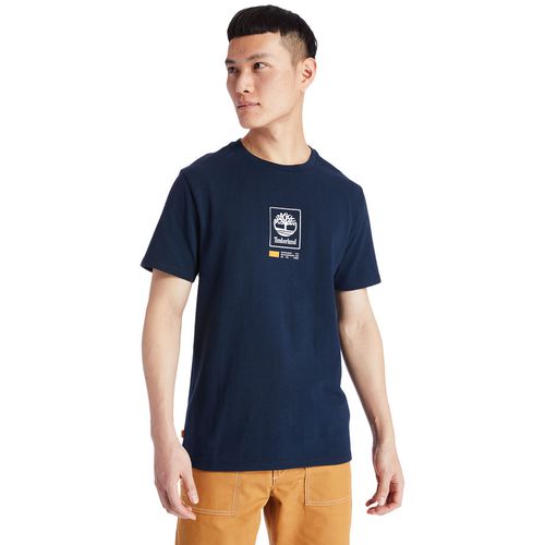 T-shirt À Logo Arbre Carré En Marine Marine, Taille L - Timberland - Modalova