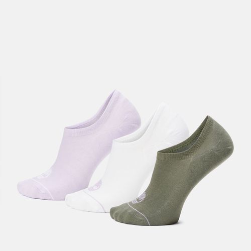 Lot De 3 paires De Chaussettes Quotidiennes Invisibles En Violet/vert/blanc Violet Unisex, Taille L - Timberland - Modalova