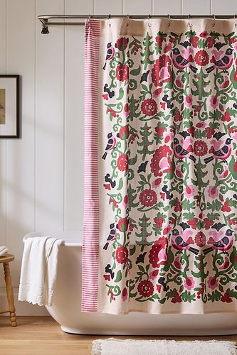 La Collection de Rideaux de Douche en Coton Imprimé Slub en taille: 72" x 72" chez - Anthropologie - Modalova