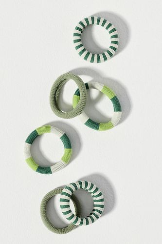 Élastiques à cheveux rayés, ensemble de 6 par en - By Anthropologie - Modalova