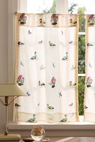 Rideaux de café en toile de coton canard imprimée, ensemble de 2 en taille: 25" x36" s/2 chez - Anthropologie - Modalova