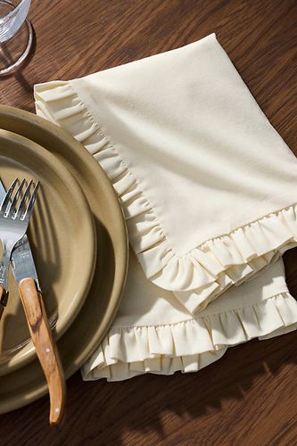 Serviettes de table unies Brynn, ensemble de 2 en White taille: S chez - Anthropologie - Modalova