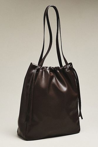 Sac fourre-tout en simili cuir souple froncé en Brown chez Anthropologie - Maeve - Modalova