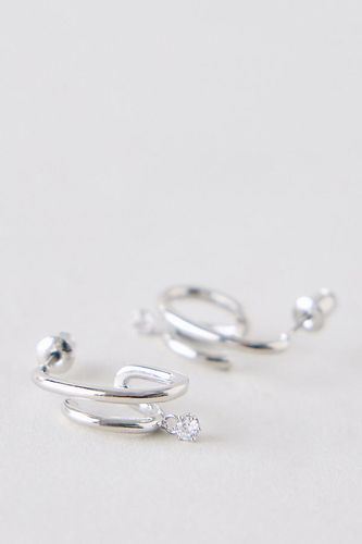 Boucles d'oreilles créoles doubles en cristal par en - By Anthropologie - Modalova