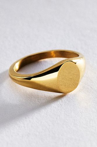 Bague chevalière classique plaquée or par en taille: Uk 10 - By Anthropologie - Modalova