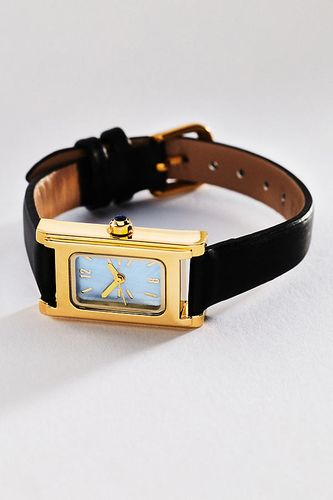 Montre rectangulaire en cuir en chez - Anthropologie - Modalova