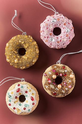 Beaded Donut Ornaments, Set of 4 chez - Anthropologie - Modalova